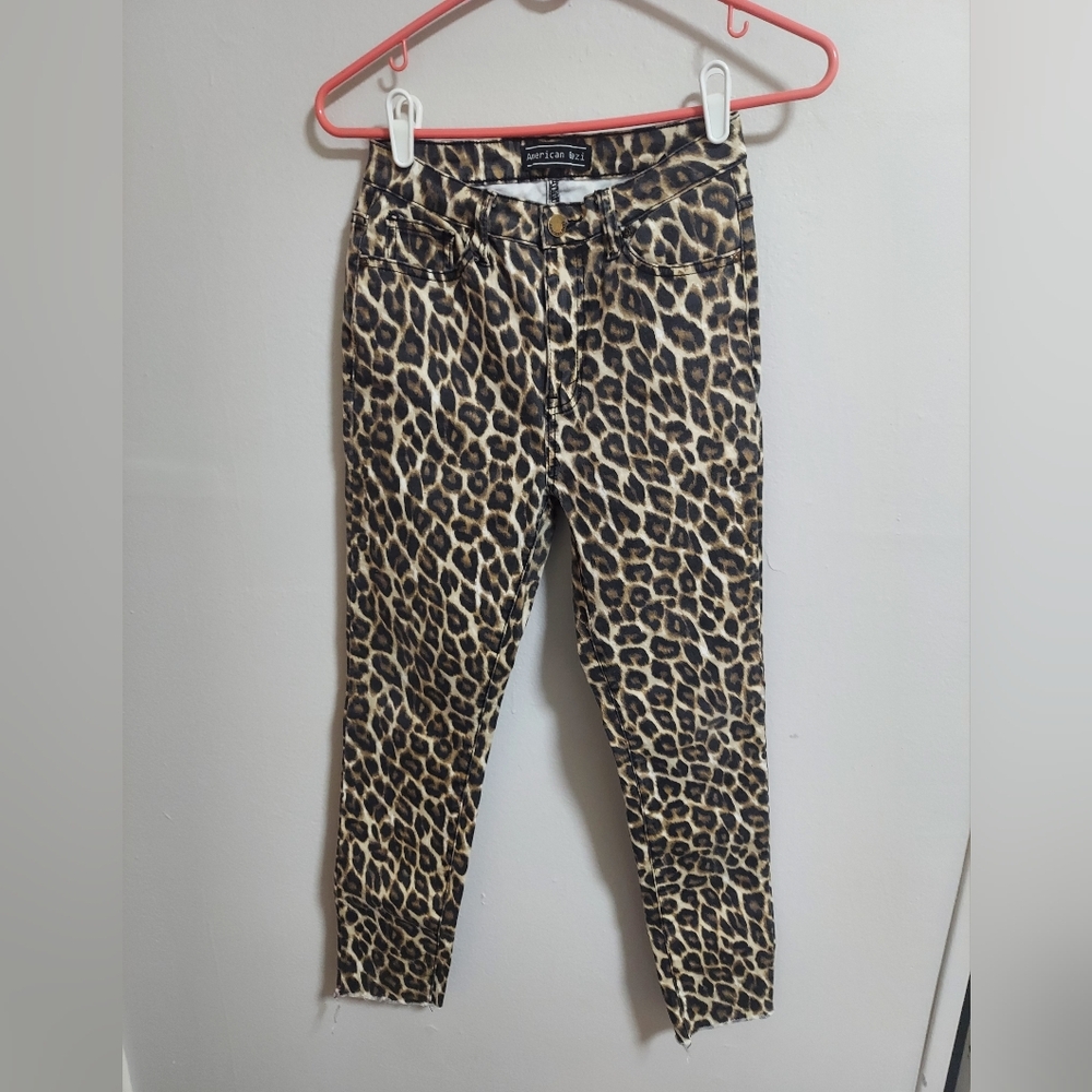 American Bazi Animal Leopard Print Jeans Size S